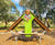 Climbing Hut - outdoor HPL playhouse with climbing wall for children 0