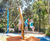 Cableway Flying Fox - timber zip line for playgrounds, level ground use 1