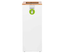 Lune Paxa - modular circular waste bin with bamboo or plastic lid