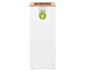Lune Paxa - modular circular waste bin with bamboo or plastic lid
