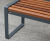 s22 - galvanised steel bench with iroko seat 2