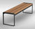 s22 - galvanised steel bench with iroko seat 0