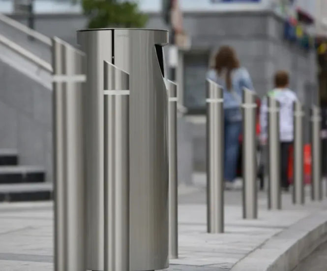 S23 Bollard - stainless steel security post for pathways and streets