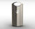 S16.2 Litter Bin - steel outdoor litter bin with ashtray, 120L capacity 11
