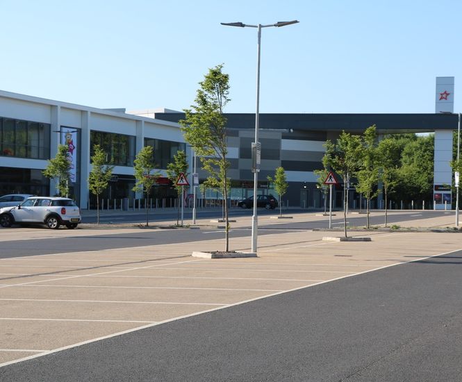 Car parking bay surfacing - Yate Riverside retail park
