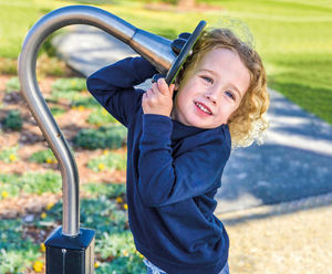 Tubophone Talking Tubes - outdoor steel sound play panel for playgrounds