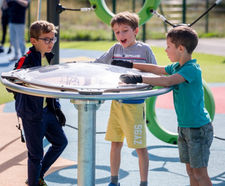 Swing Ball Play Panel - outdoor playground marble game panel for 4 players