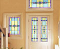 Stained glass window film and stickers