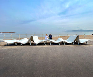 Kore - sculptural modular concrete and steel outdoor seating system