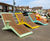 Live - contemporary outdoor WPC and steel chaise lounge for public spaces 0
