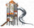 Octagonal Tower - large wood play structure with slides and climbing 2