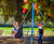 Cableway Flying Fox - metal zip line for playground level ground use 1