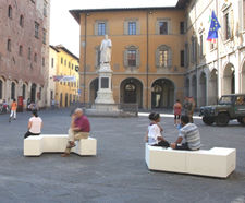 Up Bench - contemporary modular concrete seating for outdoor public spaces