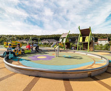 Ludic Express - rotating stainless steel playground car track for kids