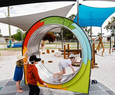 Rollrunner - stainless steel playground hamster wheel for active play
