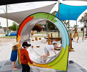 Rollrunner - stainless steel playground hamster wheel for active play