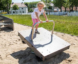 Mine Trolley - 4-user standing playground spring rocker, HPL and steel - on this page
