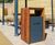 Deacon - 100L contemporary timber and steel outdoor litter bin 11