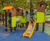 Dream Village - steel playground with slides, tunnel, and playhouses 1