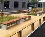 Holgate - contemporary steel and timber outdoor seating for public spaces