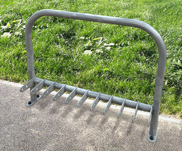 Sheffield - single-sided mild steel rack for 10 scooters
