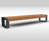 V49m Bench - hardwood outdoor bench with aluminum ends for seating - on this page