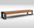V49m Bench - hardwood outdoor bench with aluminum ends for seating 0