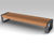V49m Bench - hardwood outdoor bench with aluminum ends for seating 1