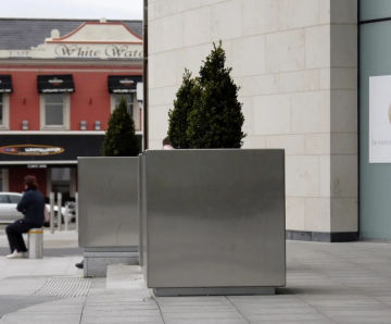 S57 Planter - stainless steel outdoor planter for public spaces