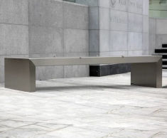 S06 Bench - stainless steel outdoor seating for public spaces