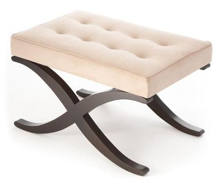 Valencia scissor legged stool with upholstered top
