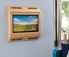 Wall-mounted, secure, anti-ligature TV cabinets