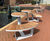 Seven Mini - steel and timber 2-seater picnic table and bench set 3
