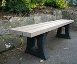Bonn - Recycled plastic bench without back - on this page
