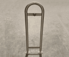 Door Guard Thin - steel door stop with rubber wall protector