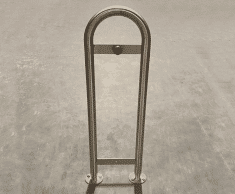 Door Guard Thin - steel door stop with rubber wall protector