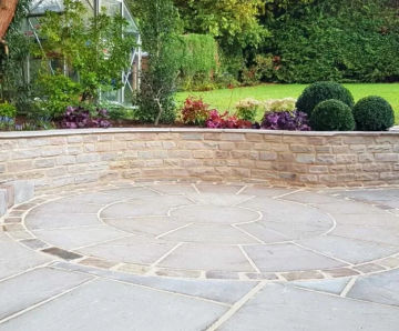 Cathedral - tumbled sandstone walling blocks