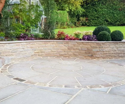 Cathedral - tumbled sandstone walling blocks