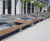 Solid Linear Benches - modular timber and steel outdoor seating 9