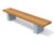 Solid Linear Benches - modular timber and steel outdoor seating 10