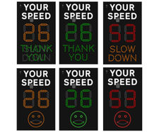 Vehicle Activated Signs - LED road safety sign, mains or solar powered