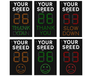 Vehicle Activated Signs - LED road safety sign, mains or solar powered