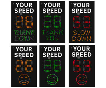 Vehicle Activated Signs - LED road safety sign, mains or solar powered