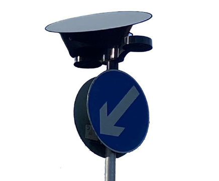 65W Solar Type A Sign Light - solar-powered post top sign lighting unit