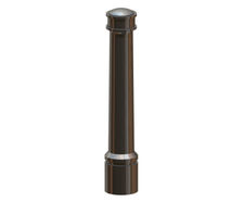 Borough PU Bollard - black polyurethane security post for traffic control
