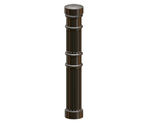 Redroute PU Bollard - black polyurethane steel-core traffic barrier