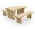 Dalness Table & Bench Set - wooden outdoor picnic table & bench for gardens 0