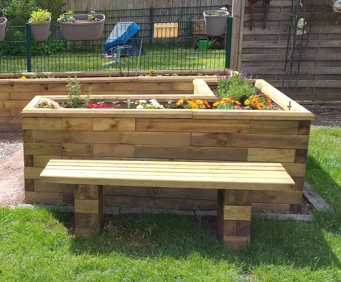 Aviemore Standard Bench - wooden garden bench for outdoor seating