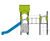 Unicorn Multi Play Unit - metal and HDPE climbing frame for toddlers 2