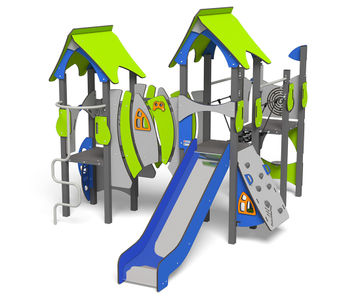 Unicorn Multi Play Unit - metal and HDPE climbing frame for toddlers